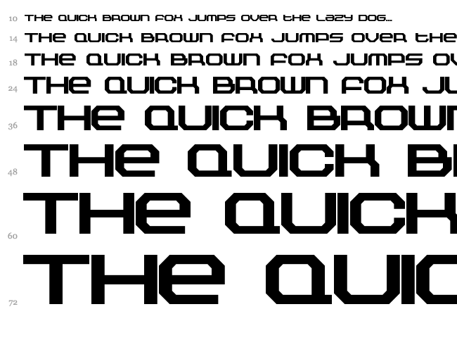 Outland font waterfall